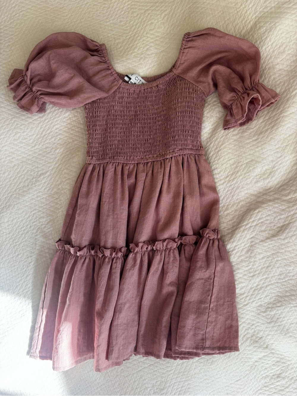 Ivy City Co Mauve Smocked Girls' Dress